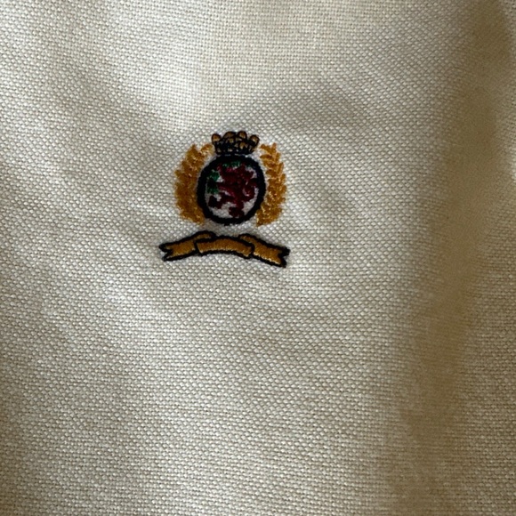Beautiful Vintage Tommy Hilfiger Button Down, Sz L (16 32-33), Light Yellow - Picture 5 of 7